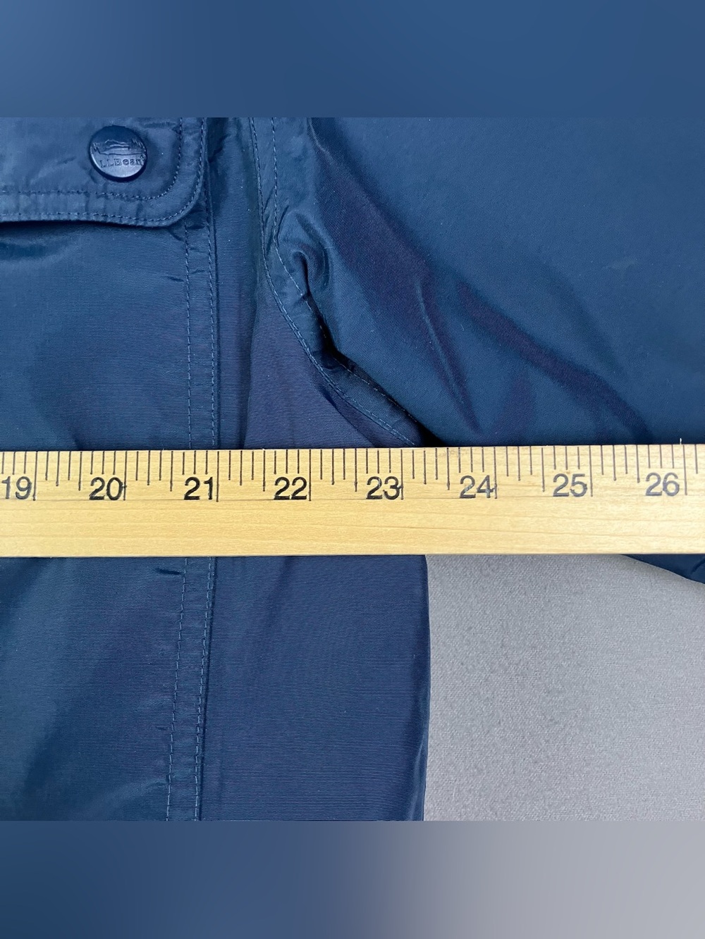 LL Bean Maine Wardens Parka Goose Down Gore Tex Jacket Men Small Blue Zip Button - Picture 14 of 16